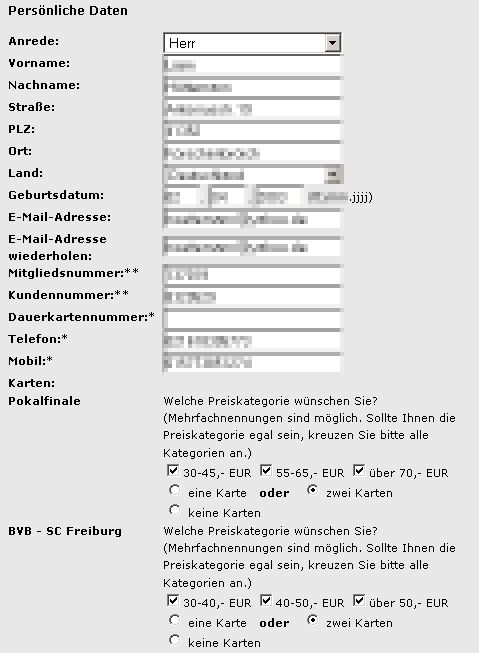 BVB Borussia Dortmund Karten Finale Berlin DFB-Pokal 2012 online bestellen Bestellung