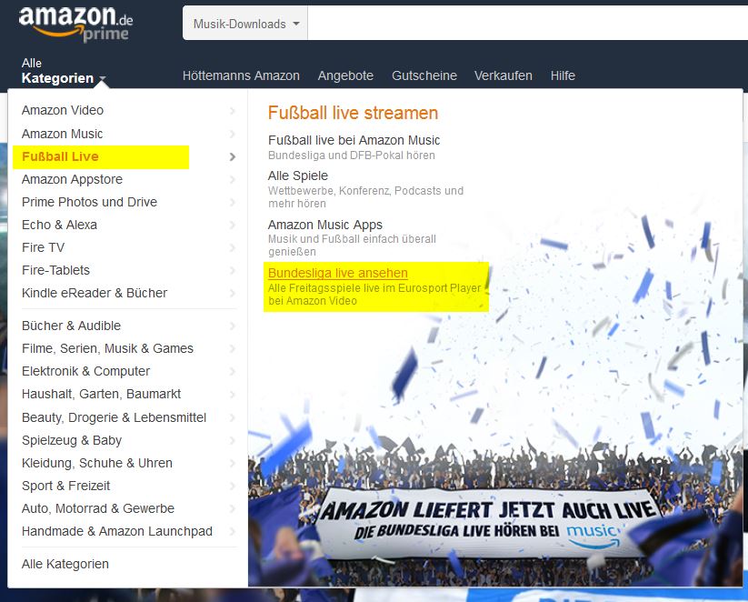 Bundesliga Eurosport Player Amazon.de