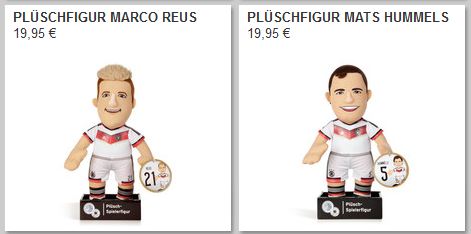 DFB Shop Plüschfigur Marco Reus Mats Hummels