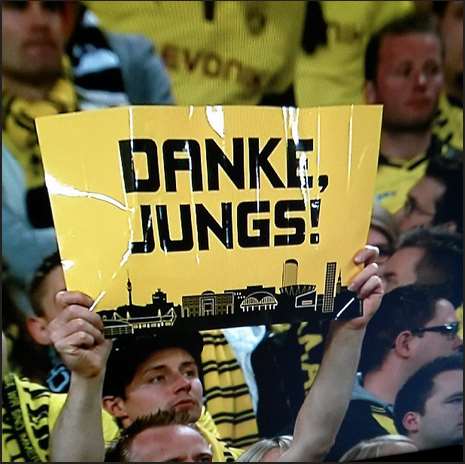 Danke Jungs BVB Borussia Dortmund Champions League Saison 2012 2013 Wembley