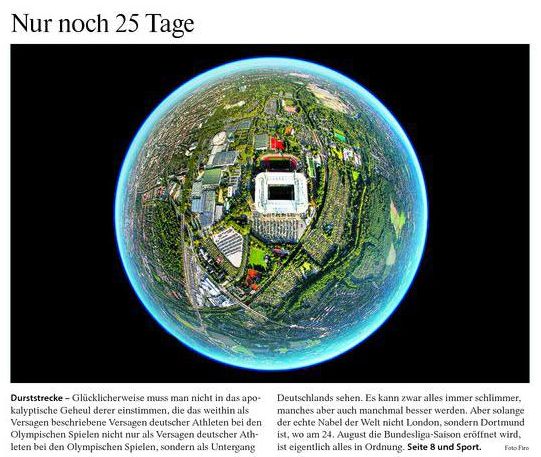 FAZ Titelbild 31.07.2012 BVB Dortmund Westfalenstadion FAZ Titelbild 31.07.2012 BVB Dortmund Westfalenstadion