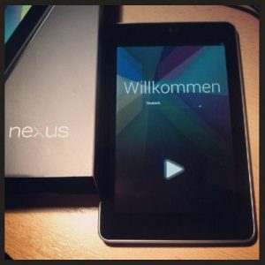 Google Nexus 7 Ersteinrichtung Willkommensbildschirm Tablet Tablet-PC