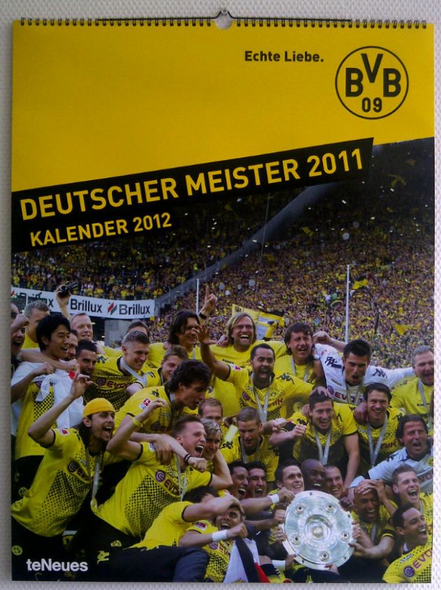 Kalender Borussia Dortmund 2012 Front BVB Meisterkalender