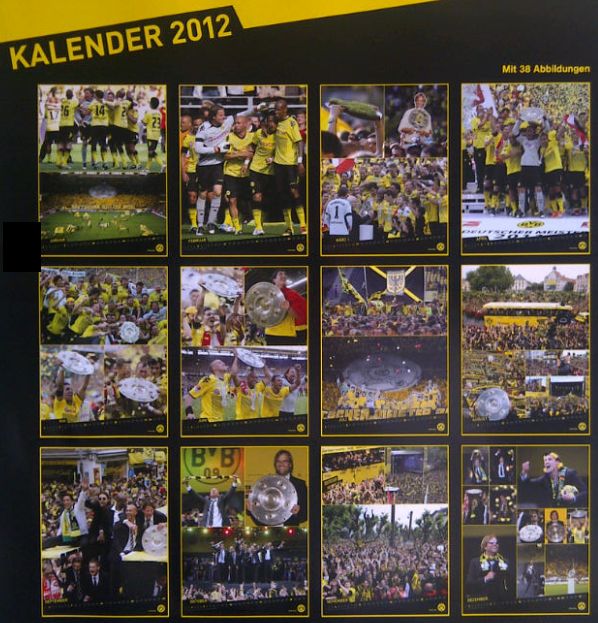 Kalender Borussia Dortmund 2012 Meisterkalender BVB