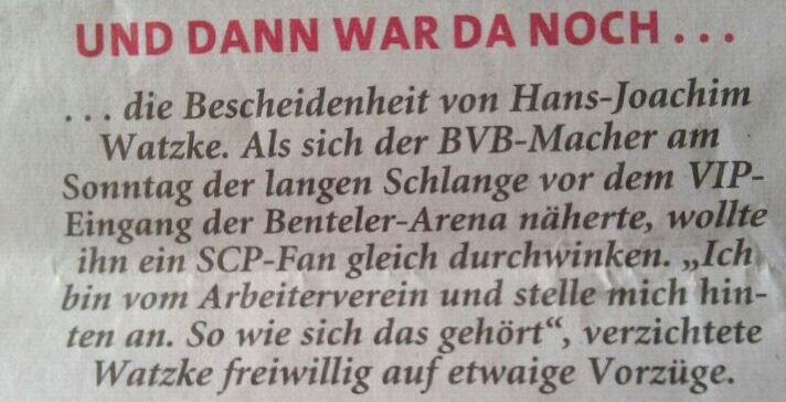 Neue Westfälische Hans-Joachim Watzke Borussia Dortmund NW