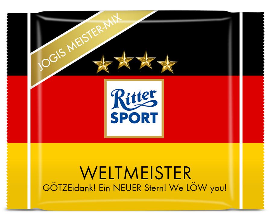 Ritter Sport Jogis Meister-Mix Weltmeister Edition