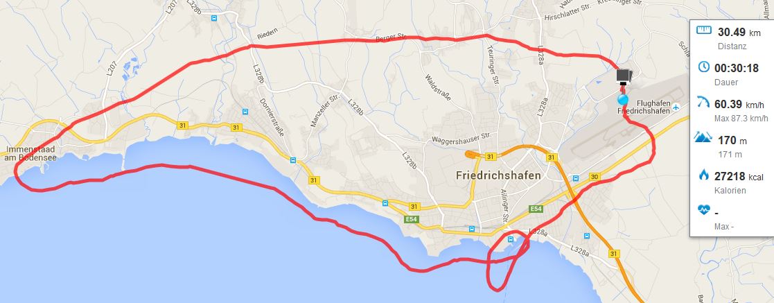 Rundflug Zeppelin Bodensee Friedrichshafen runtastic