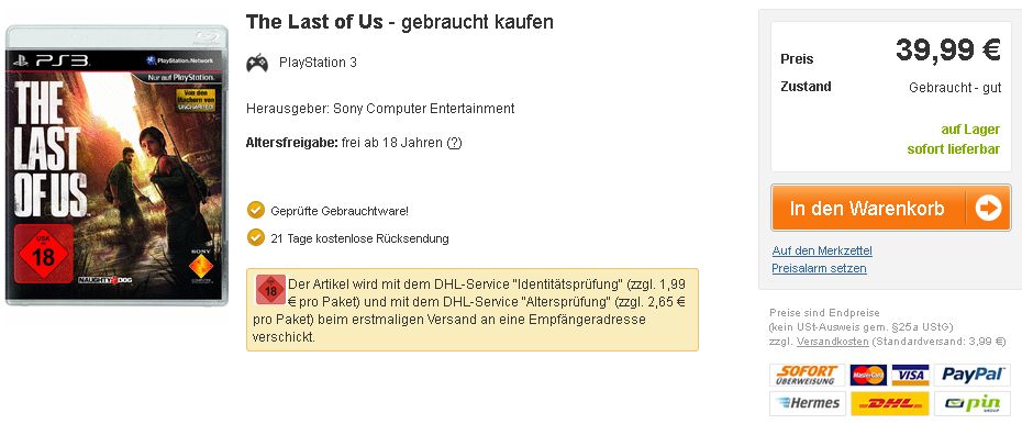 The Last of Us gebraucht kaufen  reBuy PS3