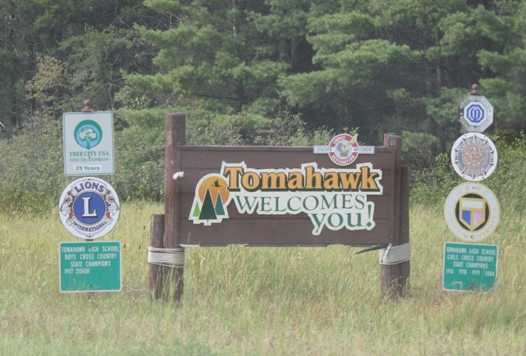 Tomahawk Ortseingang USA