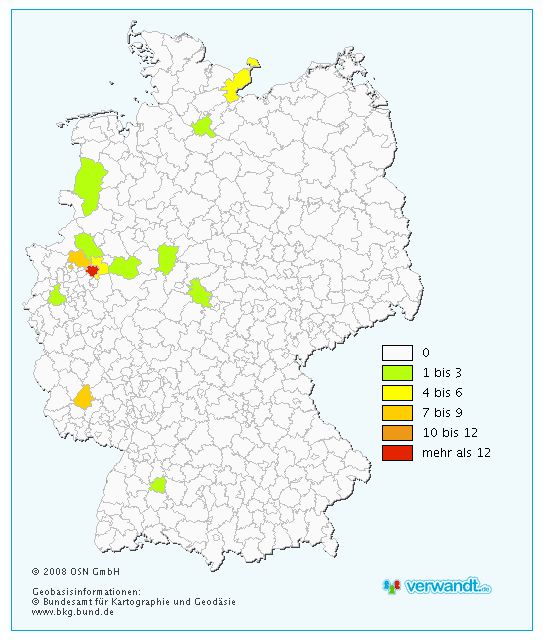 verwandt.de Nachname Höttemann Verbreitung Deutschland verwandt.de Nachname Höttemann Verbreitung Deutschland