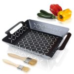 Amazy Grillkorb 2 Pinsel – Beschichtete BBQ Grillschale