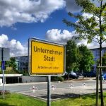 Düsseldorf Derendorf Unternehmer Stadt Arbeiten und Leben Schild