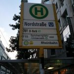 Düsseldorf Nordstraße U-Bahn Straßenbahn Tram Haltestelle Schild