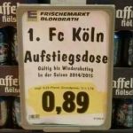 EDEKA Blondrath Leverkusen 1. FC Köln Aufstiegsdose Gaffel Kölsch