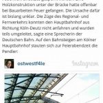 Kölner Stadt-Anzeiger Brand Hohenzollernbrücke