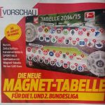 Magnet-Tabelle Sport Bild Saison 2014 2015 1. Bundesliga 2. Bundesliga