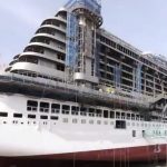 Screenshot Video YouTube Timelapse Bau eines Kreuzfahrtschiffs